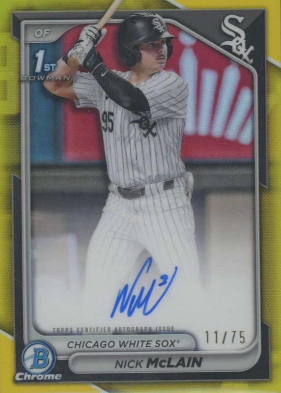 2024 Bowman Draft #CPA-NM Chrome Prospect Auto - Yellow Refractor /75 (1st)