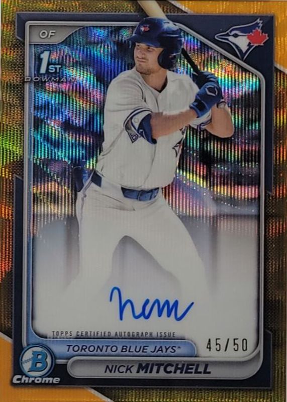 2024 Bowman Draft #CPA-NMI Chrome Prospect Auto - Gold Wave Refractor /50 (1st)