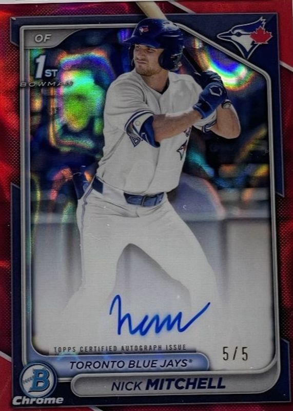 2024 Bowman Draft #CPA-NMI Chrome Prospect Auto - Red Lava Refractor /5 (1st)