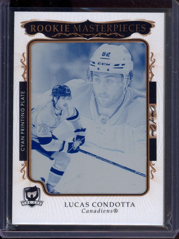 2023 Upper Deck The Cup #SPGU-262 Rookie Masterpiece Printing Plates SP Game Used - Black /1