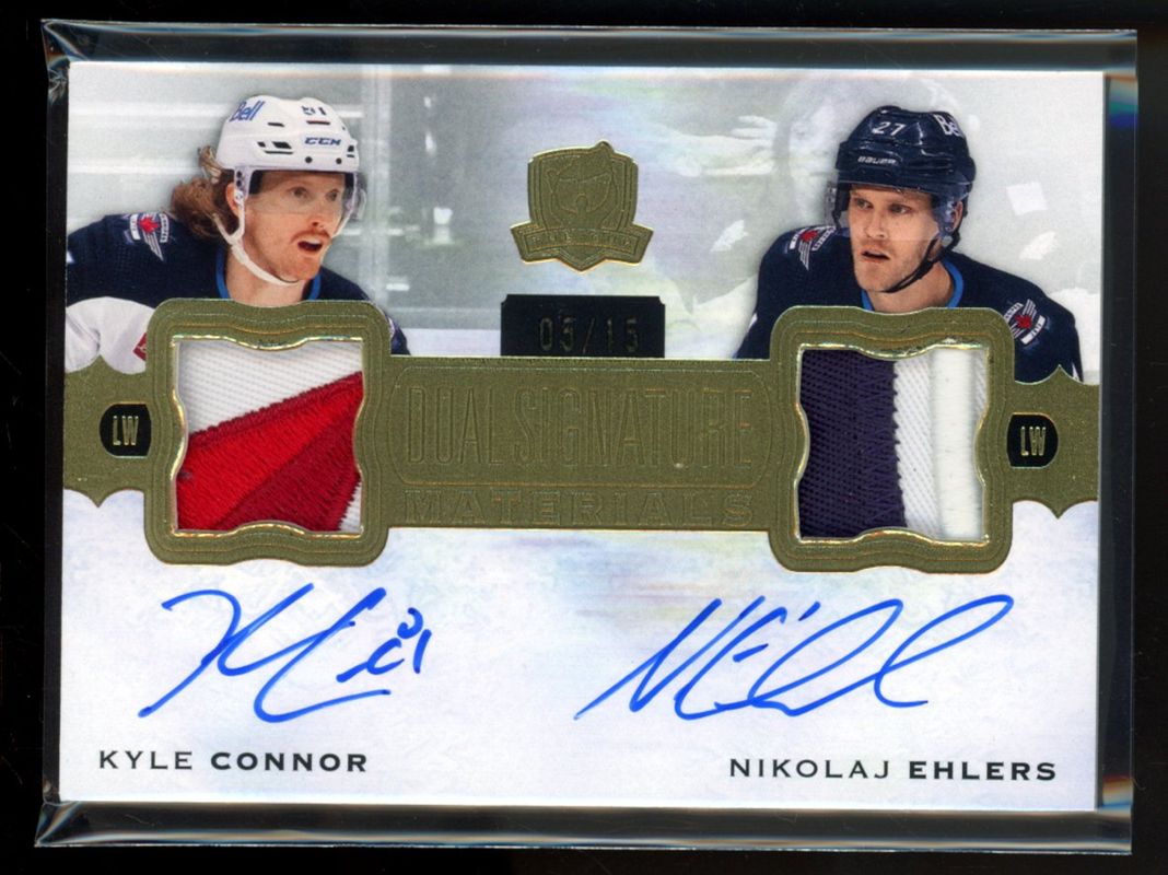2023 Upper Deck The Cup #SP2-EC 2022 The Cup Update Signatures Patches Dual /15