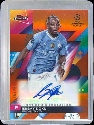 2023 Topps Finest UEFA Club Competitions #A-JK Autographs - Orange /25
