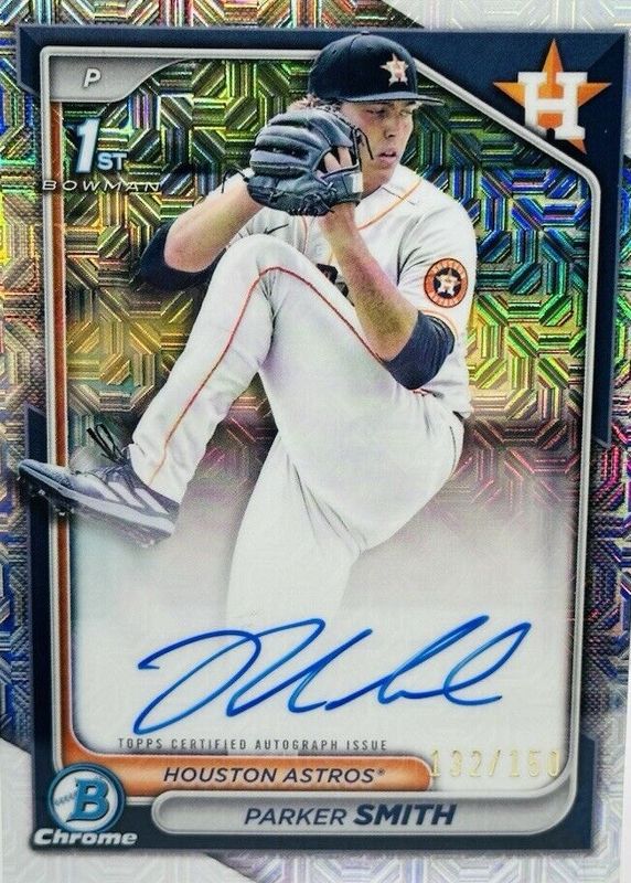 Parker Smith 2024 Bowman Draft #CPA-PSM Chrome DP Auto - HTA Choice Refractor /150 (1st) RAW