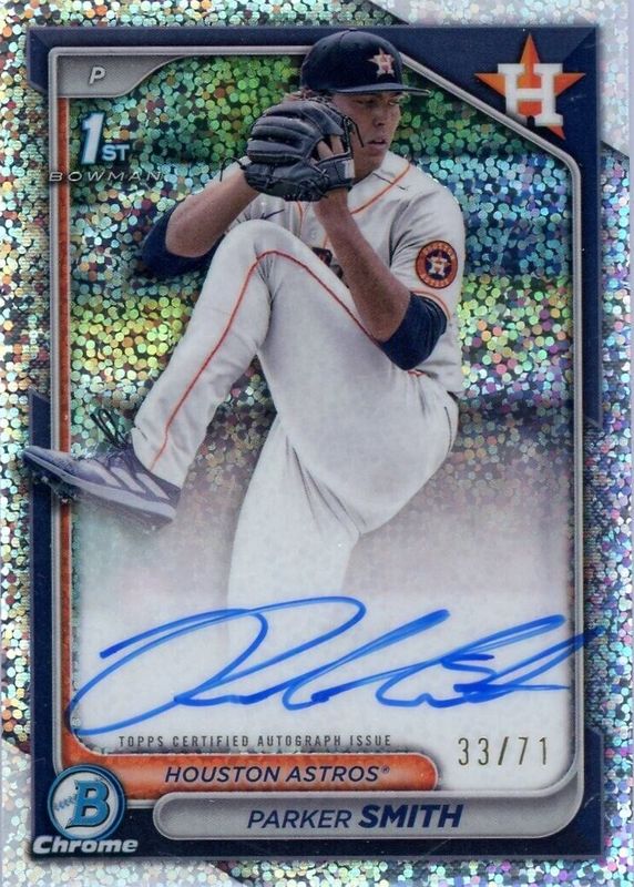 Parker Smith 2024 Bowman Draft #CPA-PSM Chrome DP Auto - Sparkles Refractor /71 (1st) RAW