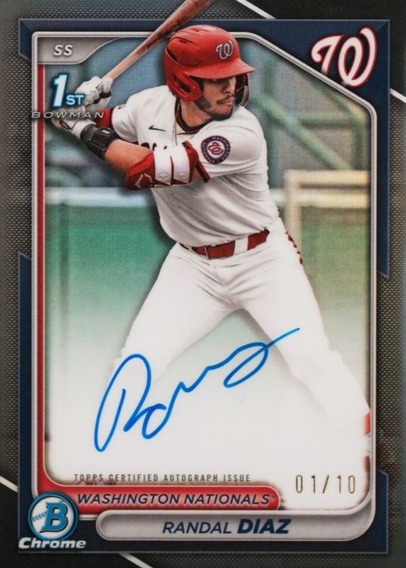 2024 Bowman Draft #CPA-RD Chrome Prospect Auto - Black Refractor /10 (1st)