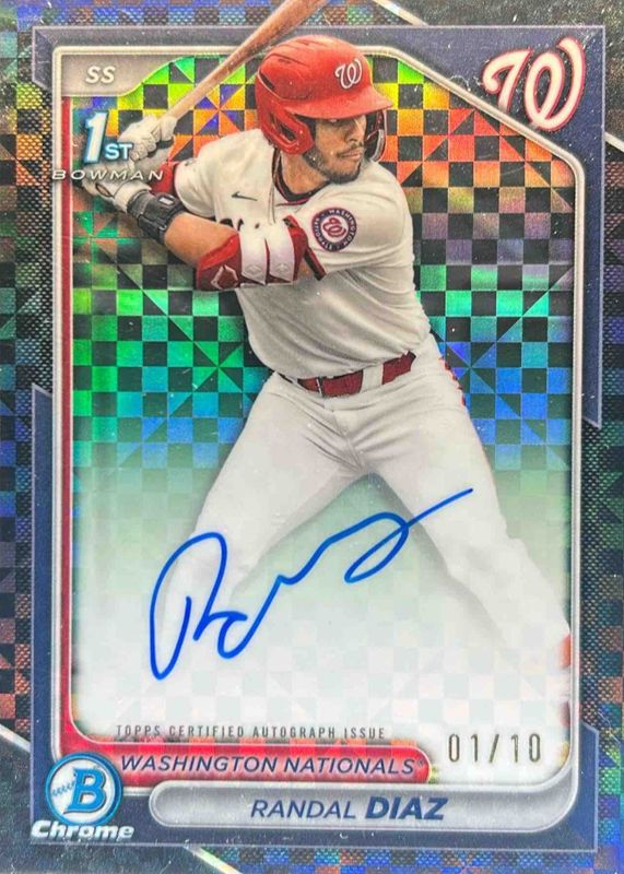 2024 Bowman Draft #CPA-RD Chrome Prospect Auto - Black X-Fractor /10 (1st)