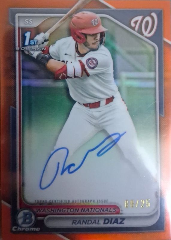 2024 Bowman Draft #CPA-RD Chrome Prospect Auto - Orange Refractor /25 (1st)