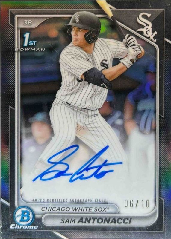 2024 Bowman Draft #CPA-SA Chrome Prospect Auto - Black Refractor /10 (1st)
