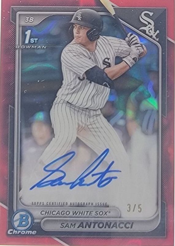 2024 Bowman Draft #CPA-SA Chrome Prospect Auto - Red Lava Refractor /5 (1st)