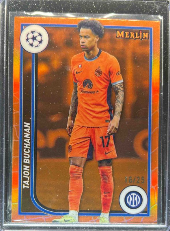 2023 Topps Merlin Chrome UEFA Club Competitions #110 Orange Refractor /25