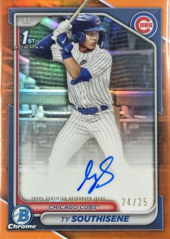2024 Bowman Draft #CPA-TS Chrome Prospect Auto - Orange Refractor /25 (1st)