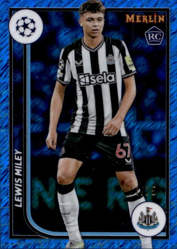 2023 Topps Merlin Chrome UEFA Club Competitions #67 Blue Shimmer Refractor /75