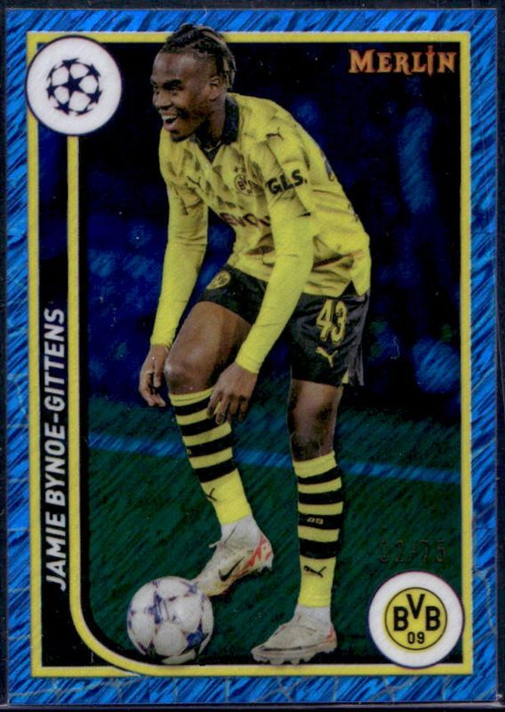 2023 Topps Merlin Chrome UEFA Club Competitions #25 Blue Shimmer Refractor /75