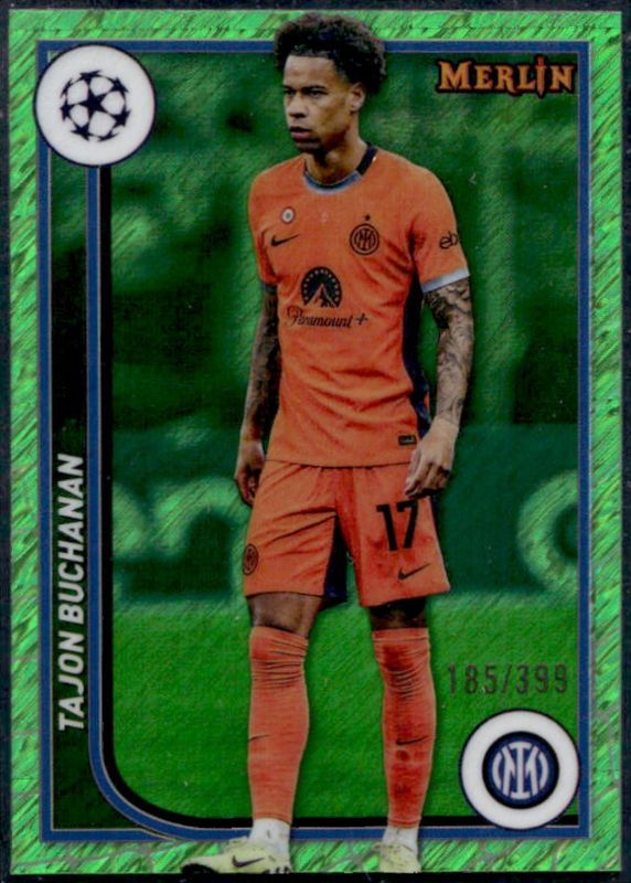 2023 Topps Merlin Chrome UEFA Club Competitions #110 Neon Green Shimmer Refractor /399
