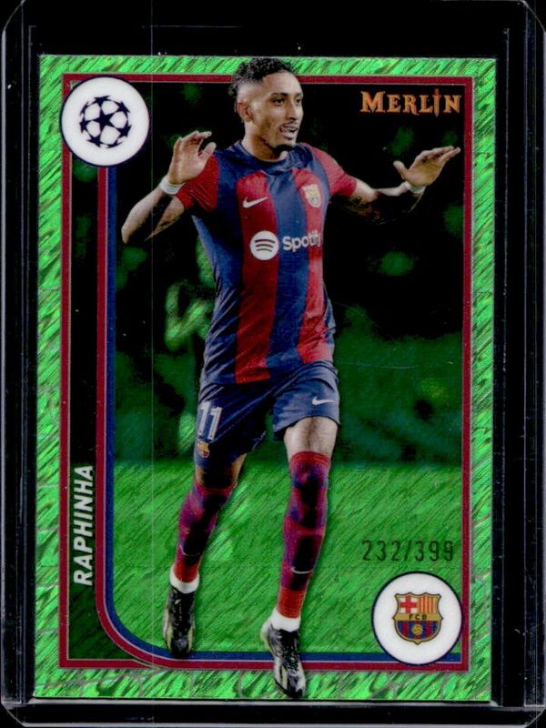 2023 Topps Merlin Chrome UEFA Club Competitions #35 Neon Green Shimmer Refractor /399