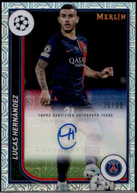 2023 Topps Merlin Chrome UEFA Club Competitions #AU-LH Autographs - Mojo Refractor /99