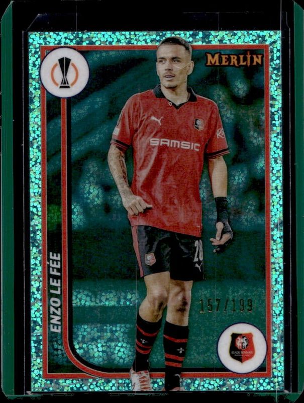 2023 Topps Merlin Chrome UEFA Club Competitions #128 Aqua Speckle Refractor /199