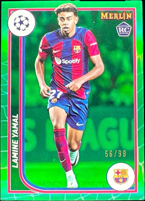Lamine Yamal 2023 Topps Merlin Chrome UEFA Club Competitions #27 