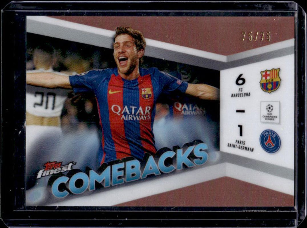 2023 Topps Finest UEFA Club Competitions #FC-3 Finest Comebacks - Rose Gold /75