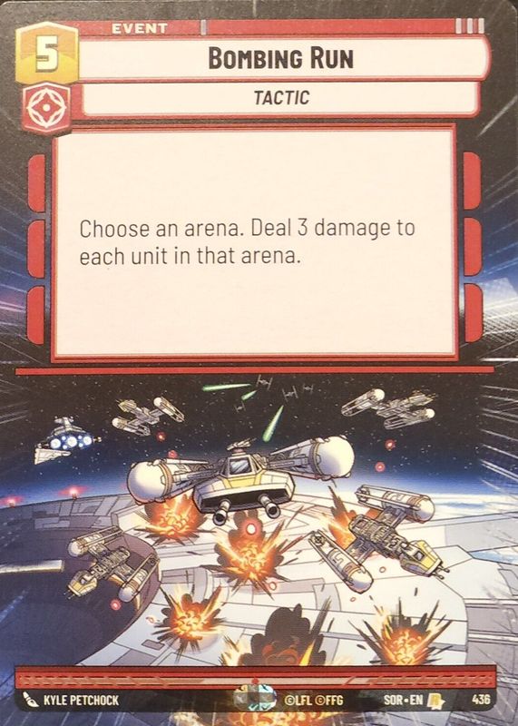 Bombing Run 2024 Spark of Rebellion #436 Hyperspace RAW
