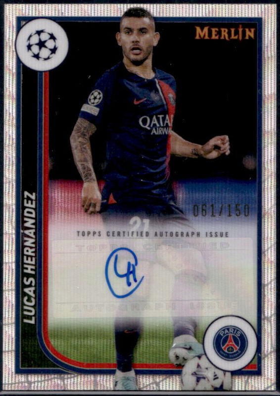 2023 Topps Merlin Chrome UEFA Club Competitions #AU-LH Autographs - Wave Refractor /150
