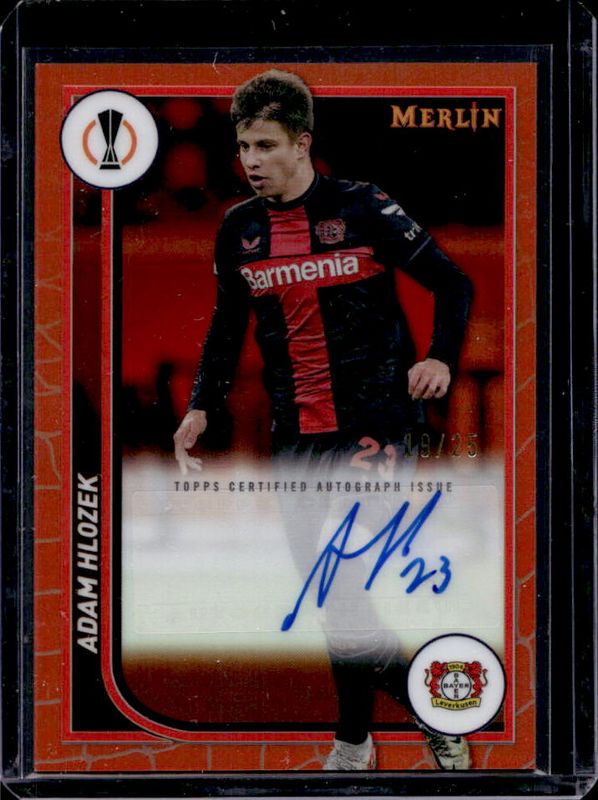 2023 Topps Merlin Chrome UEFA Club Competitions #AU-AZ Autographs - Orange Refractor /25