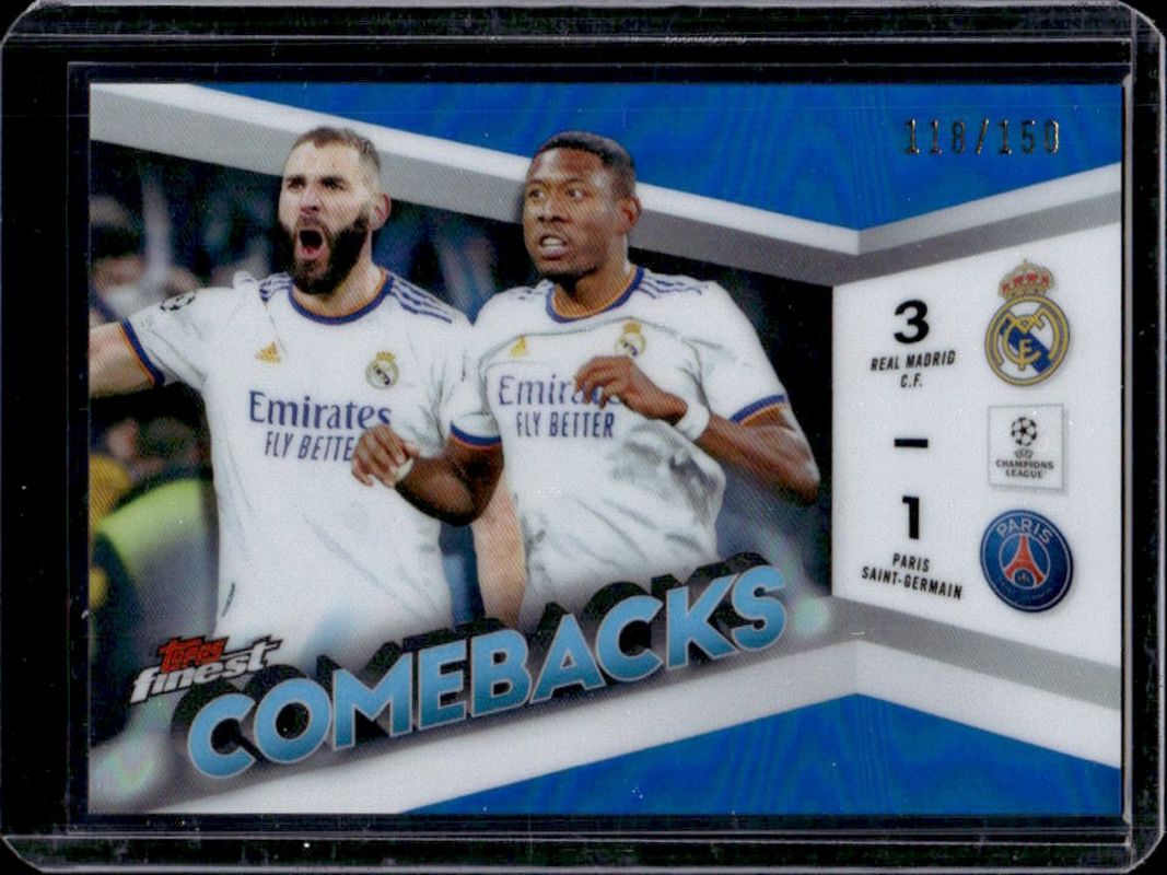 2023 Topps Finest UEFA Club Competitions #FC-1 Finest Comebacks - Blue /150