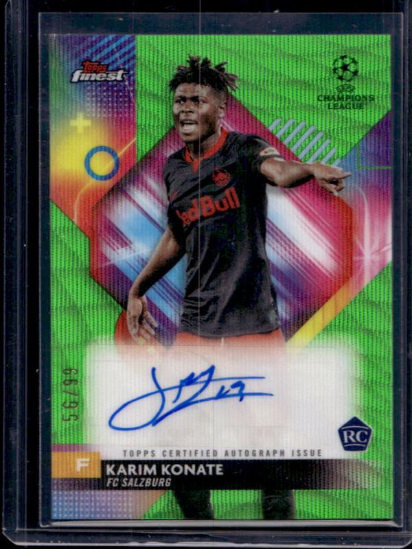 2023 Topps Finest UEFA Club Competitions #A-KK Autographs Neon - Green Wave /99