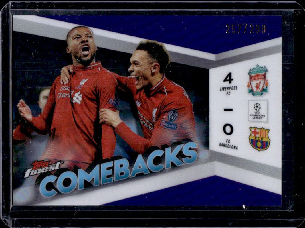2023 Topps Finest UEFA Club Competitions #FC-2 Finest Comebacks - Purple /299