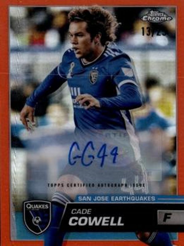 2023 Topps Chrome MLS #131 Autographs - Orange Refractor /25