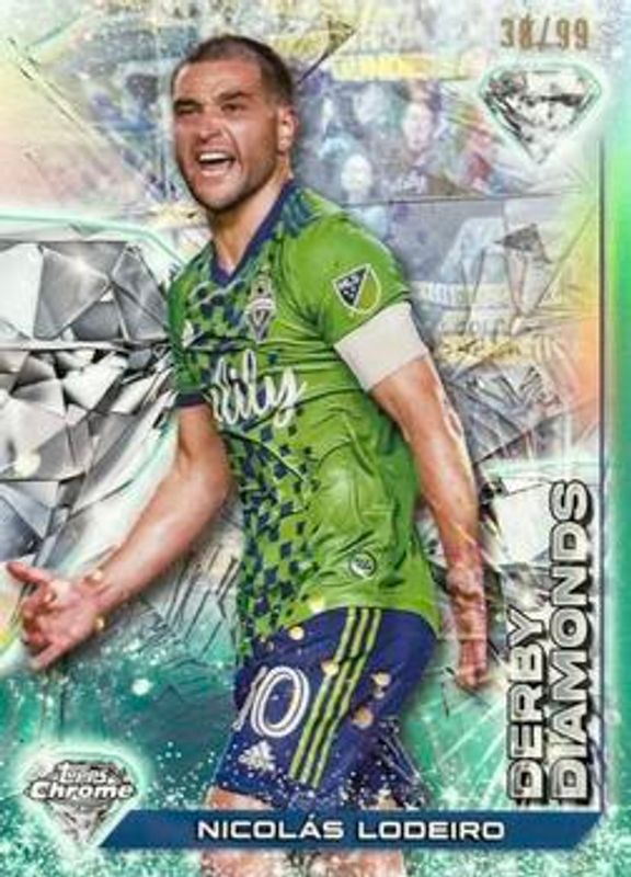2023 Topps Chrome MLS #DD-3 Derby Diamonds - Aqua Refractor /99