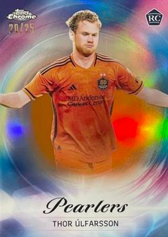 2023 Topps Chrome MLS #P-34 Pearlers - Orange Refractor /25