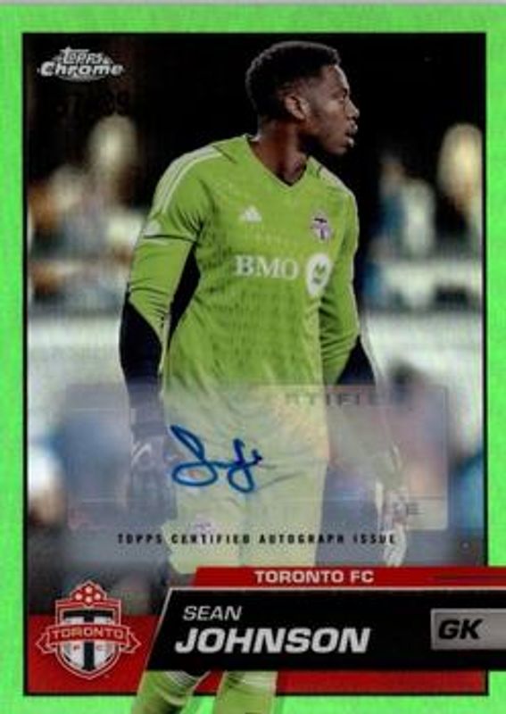 2023 Topps Chrome MLS #110 Autographs - Neon Green Refractor /99