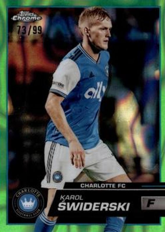 2023 Topps Chrome MLS #135 Neon Green Lava Refractor /99