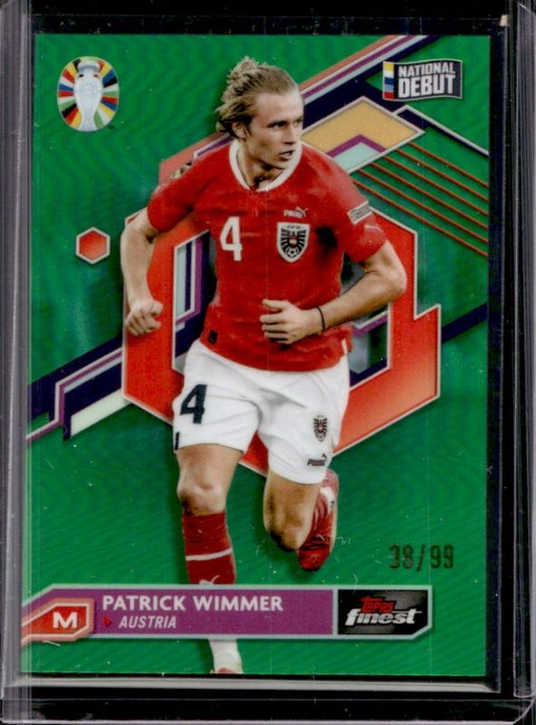 2024 Topps Pristine Road to UEFA Euro #3 Green Refractor /125