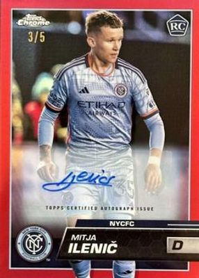 2023 Topps Chrome MLS #198 Autographs - Red Refractor /5
