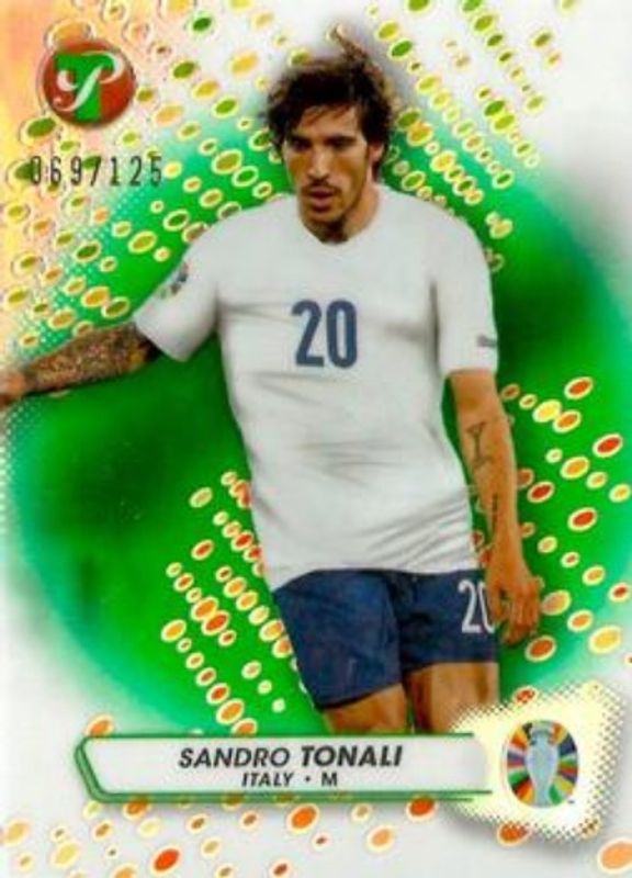 2024 Topps Pristine Road to UEFA Euro #92 Green Refractor /125