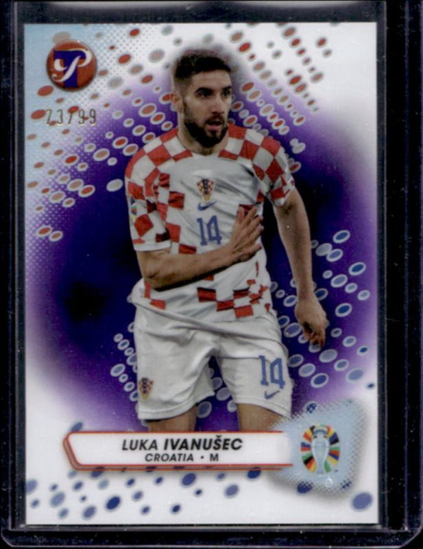 2024 Topps Pristine Road to UEFA Euro #75 Purple Refractor /99