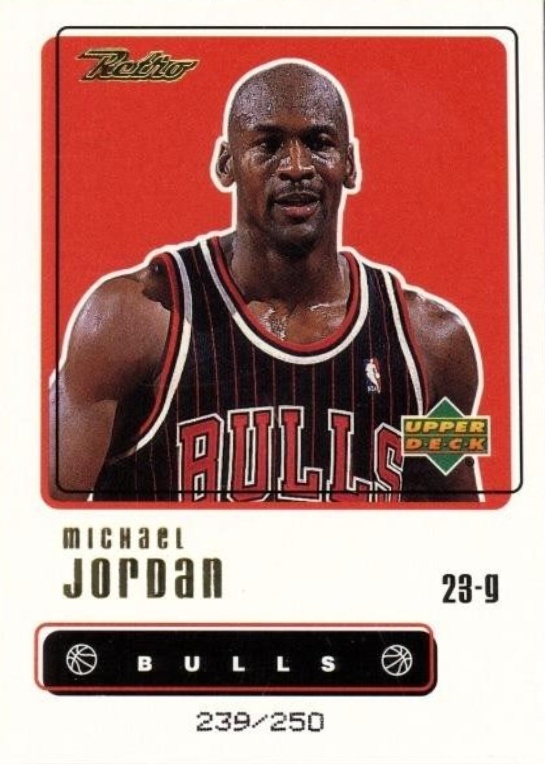 Michael Jordan 1999 Upper Deck Retro #1 Gold /250 Price Guide 