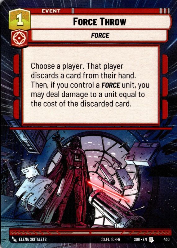 Force Throw 2024 Spark of Rebellion #430 Hyperspace RAW