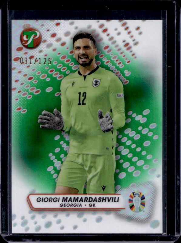 2024 Topps Pristine Road to UEFA Euro #60 Green Refractor /125