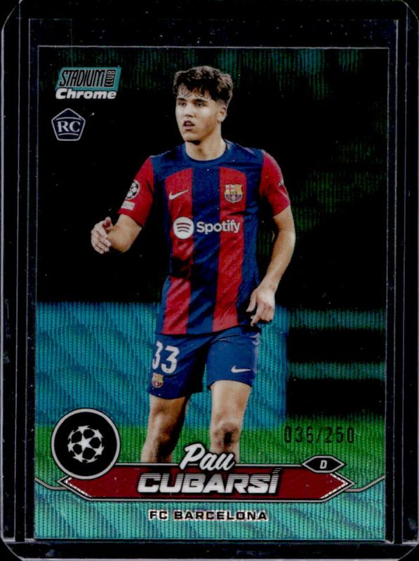 2023 Topps Stadium Club Chrome UEFA Champions League #67 Aqua Wave Refractor /250