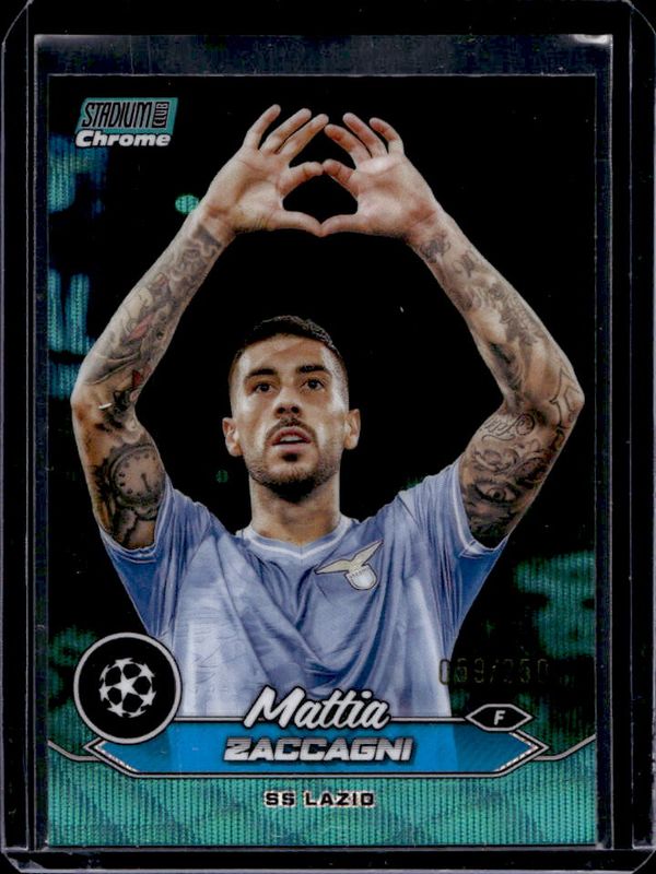 2023 Topps Stadium Club Chrome UEFA Champions League #35 Aqua Wave Refractor /250