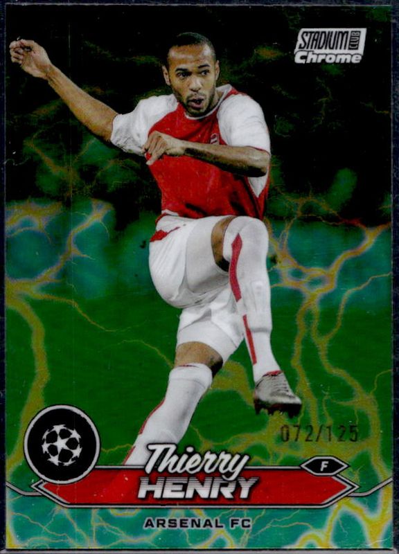 2023 Topps Stadium Club Chrome UEFA Champions League #14 Green Yellow Electric Charge /125