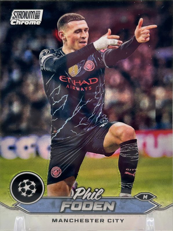 Phil Foden 2023 Topps Stadium Club Chrome UEFA Champions League