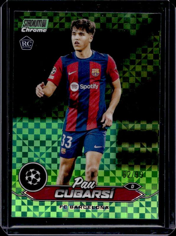 2023 Topps Stadium Club Chrome UEFA Champions League #67 Neon Green X-Fractor /99
