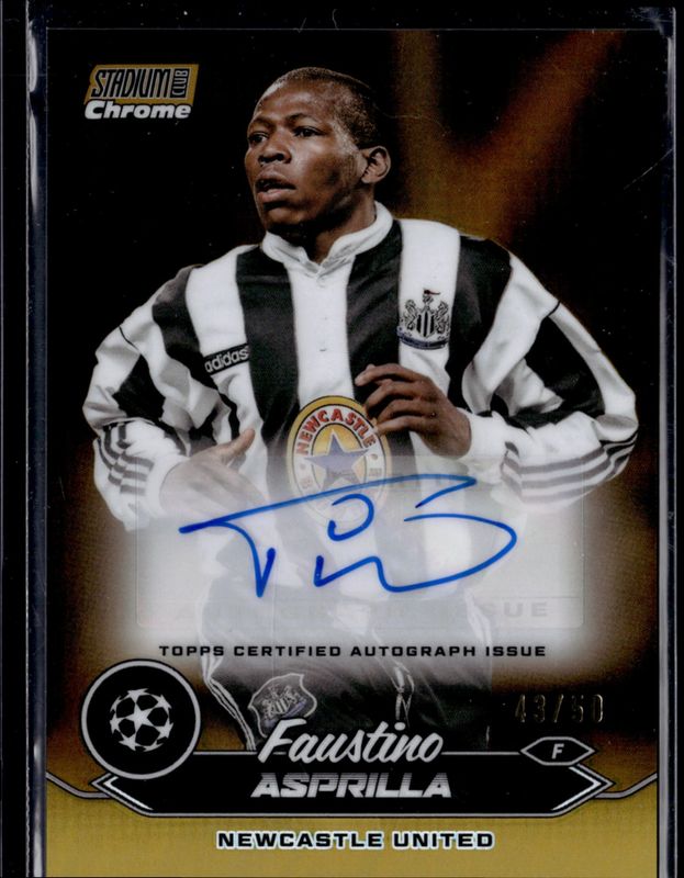 2023 Topps Stadium Club Chrome UEFA Champions League #CA-FA Chrome Autographs - Members Only Gold Refractor /50