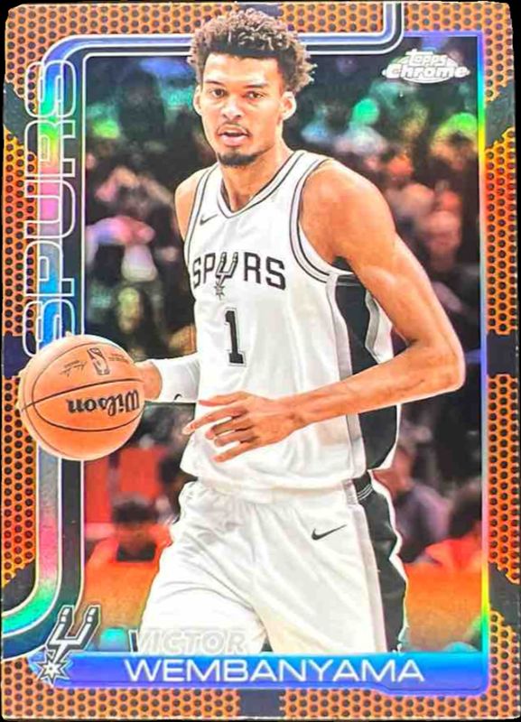 Victor Wembanyama 2025 Topps Chrome #221 Basketball Refractor