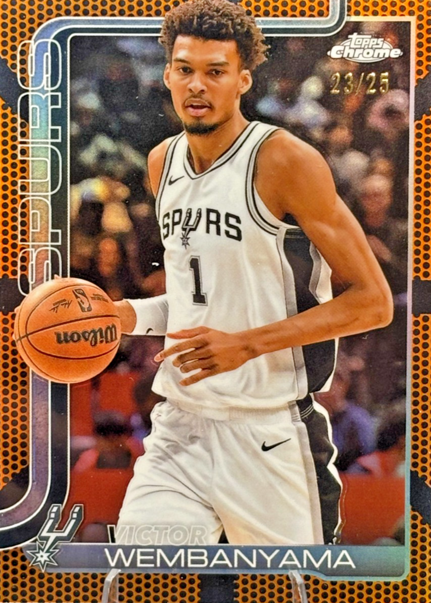 Victor Wembanyama 2025 Topps Chrome #221 Orange Basketball