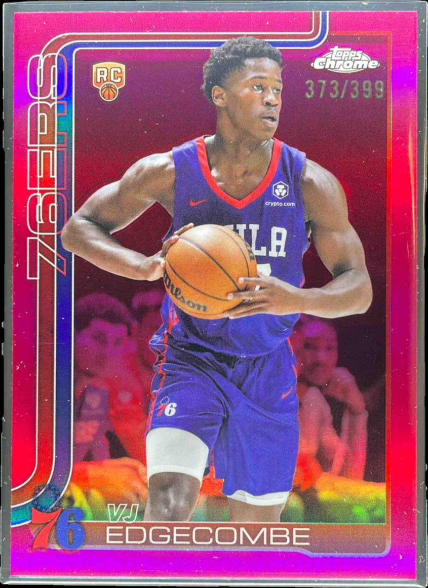 VJ Edgecombe 2025 Topps Chrome #253 Magenta Refractor /399 Price